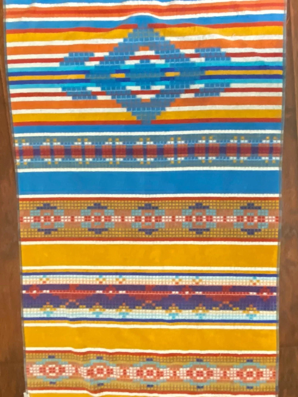 Palm Cove Vintage Beach Towel Geometric Aztec Print Cotton Brazil Retro  AA20